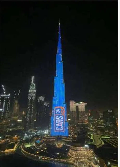 CARS24 on the Burj Khalifa